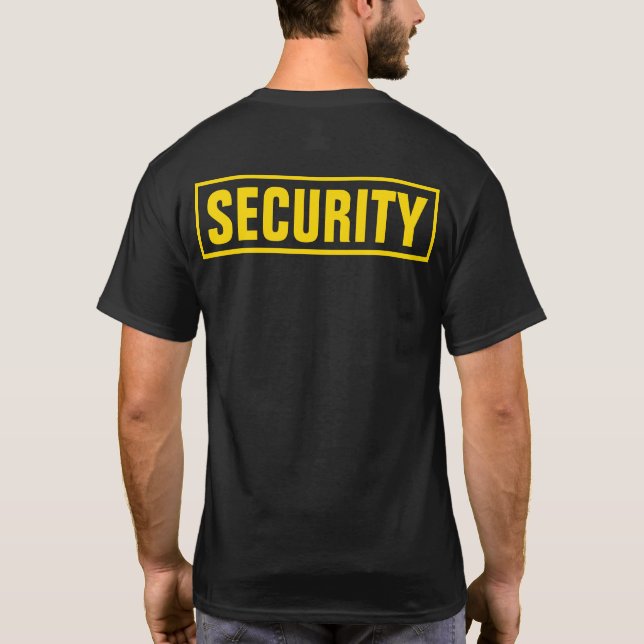 Benutzerdefinierte Personalisierte Sicherheit T-Shirt (Rückseite)
