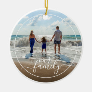 Benutzerdefinierte persönliche Fotovorlage Unsere Keramik Ornament
