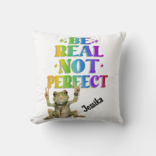 Benutzerdefinierte persönliche positive Boho-Frosc Kissen