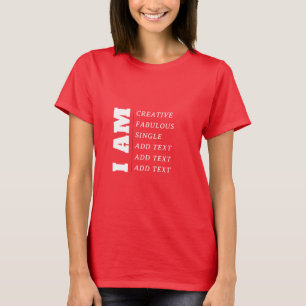 Benutzerdefinierte Persönlichkeitsmerkmale einfach T-Shirt