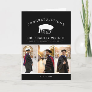 Benutzerdefinierte PhD Doktoranden Abschlussmütze Karte