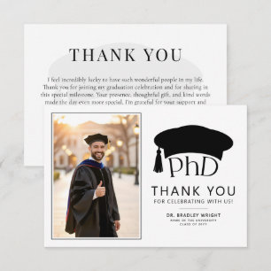 Benutzerdefinierte PhD-Doktorhut Doktorgrad Abschl Dankeskarte