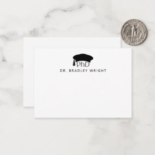 Benutzerdefinierte PhD Doktorhut Doktorgrad Abschl Mitteilungskarte
