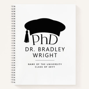 Benutzerdefinierte PhD Doktorhut Promotion Doktorg Notizbuch