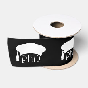 Benutzerdefinierte PhD Doktorhut Promotion Doktorg Satinband