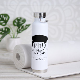 Benutzerdefinierte PhD Doktorhut Promotion Doktorg Trinkflasche