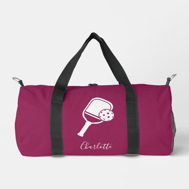Benutzerdefinierte Pickleball-Spieler, die Skripte Duffle Bag (Vorderseite)
