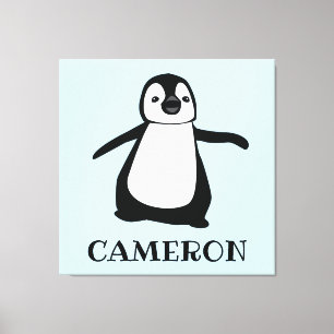 Benutzerdefinierte Pinguin-Illustration Babyzimmer Leinwanddruck