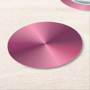 Benutzerdefinierte Pink Purple Farbe Elegante leer Runder Pappuntersetzer