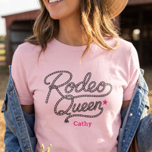 Benutzerdefinierte Pink Rodeo Queen Junggesellinne T-Shirt