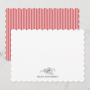 Benutzerdefinierte Pittsburgh Stripe Logo Korrespo Dankeskarte