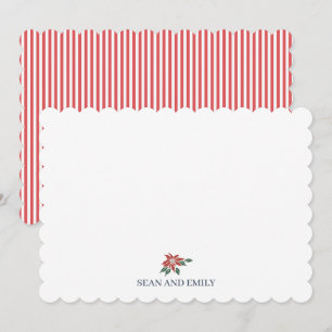 Benutzerdefinierte Pointsettia-Blumen-Weihnachtsst Dankeskarte