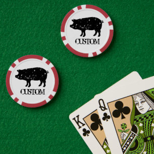 Benutzerdefinierte Poker-Chip-Tokens mit Schweines Pokerchips