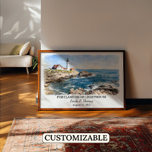 Benutzerdefinierte Portland Head Lighthouse Wandku Poster
