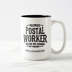 Benutzerdefinierte Postarbeiter nicht mehr vorrang Zweifarbige Tasse