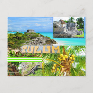 BENUTZERDEFINIERTE POSTKARTEN- CANCUN COLLAGE 4 POSTKARTE