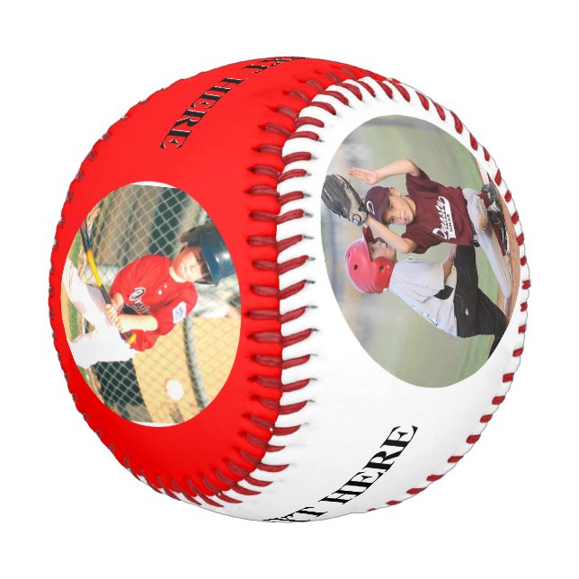 Benutzerdefinierte Print-Werbebasen mit Ihrem Foto Baseball (Schrägansicht)
