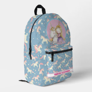 Benutzerdefinierte Prinzessin Unicorn Bedruckter Rucksack