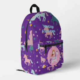 Benutzerdefinierte Prinzessin Unicorn Bedruckter Rucksack