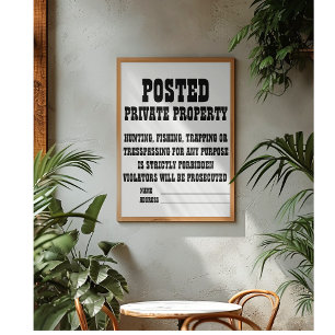 Benutzerdefinierte private Eigentypografie-Kunst Poster