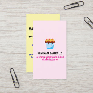 Benutzerdefinierte professionelle rosa Slogans und Visitenkarte