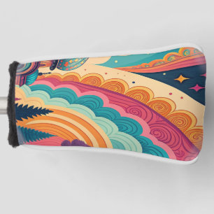 Benutzerdefinierte psychedelische Putter-Golfkopfa Golf Headcover