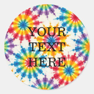 Benutzerdefinierte psychedelische Tie-Dye   Groovy Runder Aufkleber