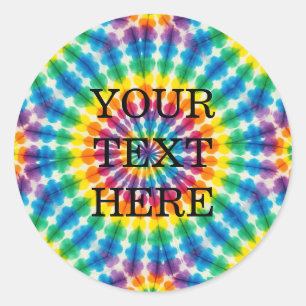 Benutzerdefinierte psychedelische Tie-Dye Groovy Runder Aufkleber