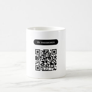 Benutzerdefinierte qcode-Kennwörter scannen einfac Kaffeetasse