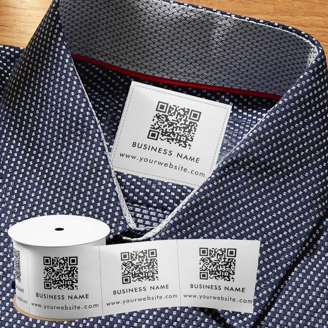 Benutzerdefinierte QR-Code-Bekleidungsmarken beim  Satinband (Custom QR Code Clothing Labels Sew On Sewing Tag Satin Ribbon)
