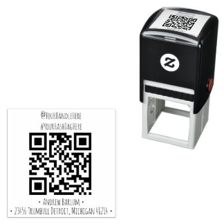 Benutzerdefinierte QR-Code-Briefmarke Permastempel