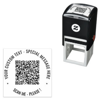 Benutzerdefinierte QR-Code-Briefmarke Permastempel