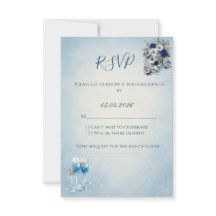 Benutzerdefinierte QR-Code-Hochzeits-RSVP-Karte