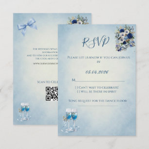 Benutzerdefinierte QR-Code-Hochzeits-RSVP-Karte RSVP Karte