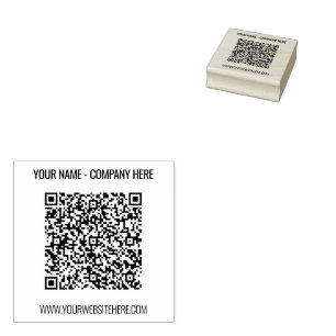 Benutzerdefinierte QR-Code Name Website Rubber-Bri Gummistempel