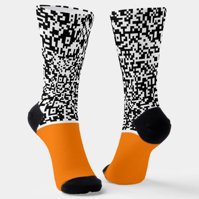 Benutzerdefinierte QR-Code-Personalisierte Socken  (Gewinkelt)