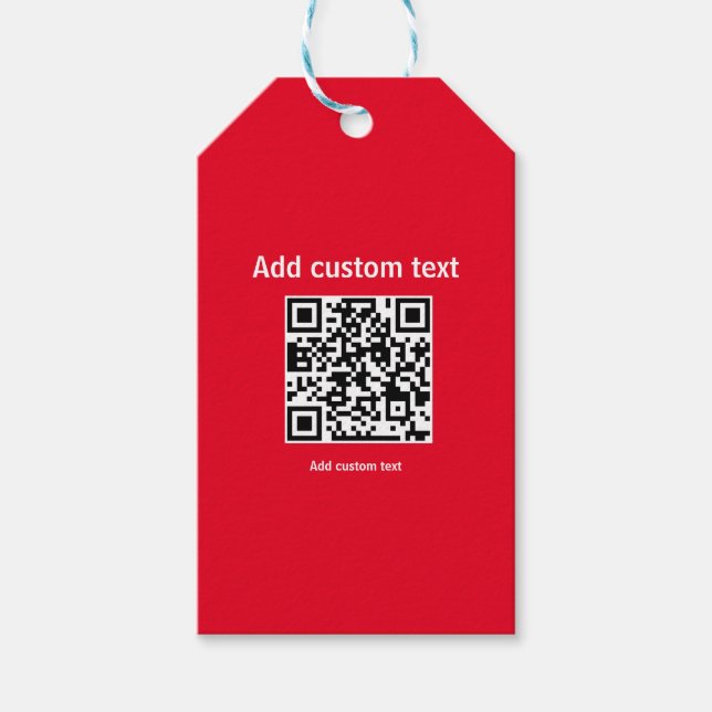 benutzerdefinierte QR-Code personalisierte Website Geschenkanhänger (Vorderseite)