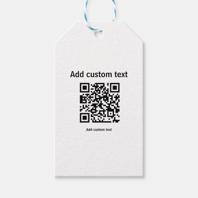 benutzerdefinierte QR-Code personalisierte Website Geschenkanhänger (Vorderseite)