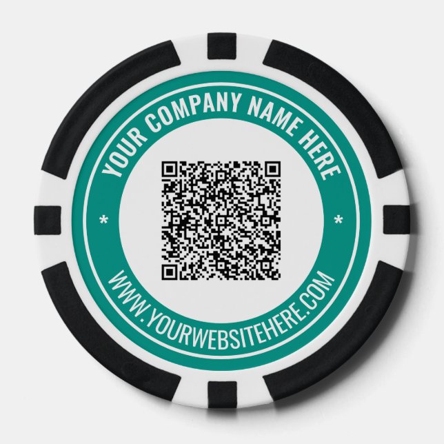 Benutzerdefinierte QR-Code-Pokerchips mit Markenlo Pokerchips (Vorderseite)