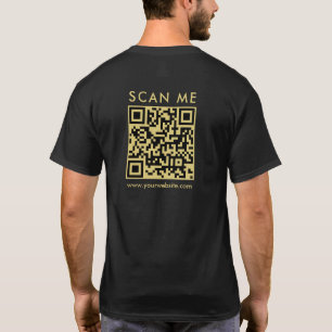 Benutzerdefinierte QR-Code-Prüfung Mäuse Back Prin T-Shirt