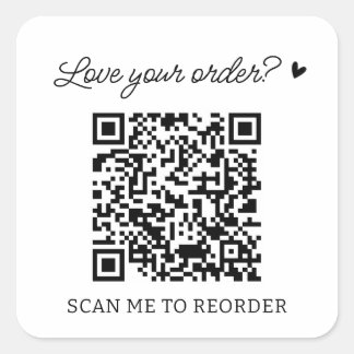 Benutzerdefinierte QR-Code-Prüfung zur Neuordnung  Quadratischer Aufkleber