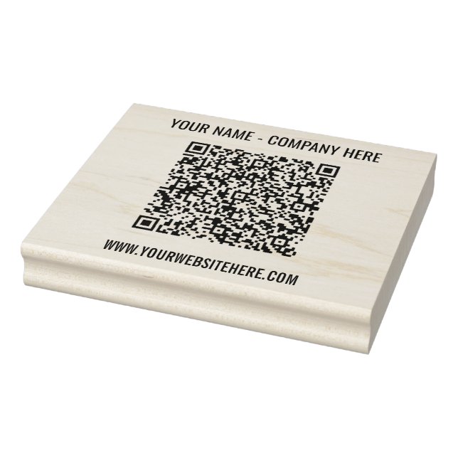 Benutzerdefinierte QR-Code Scan-Info Name Website  Gummistempel (Stempel)