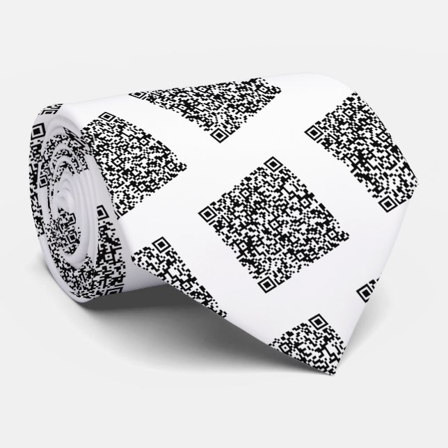 Benutzerdefinierte QR-Code-Scan-Info Neck Wählen S Krawatte (Gerollt)