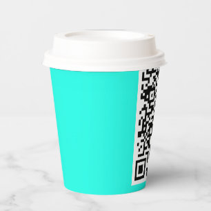 Benutzerdefinierte QR-Code-Scan-Info-Papierbecher Pappbecher