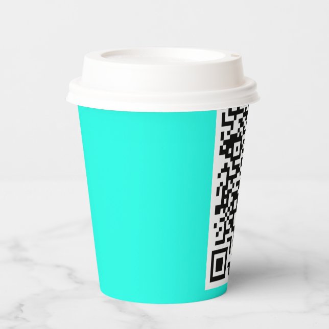 Benutzerdefinierte QR-Code-Scan-Info-Papierbecher  Pappbecher (Vorderseite)