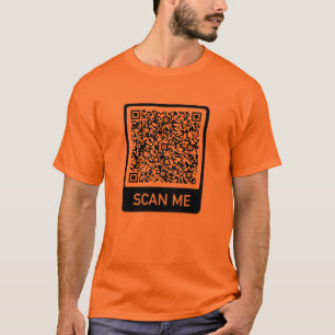 Benutzerdefinierte QR-Code Scan Info T - Shirt Ges