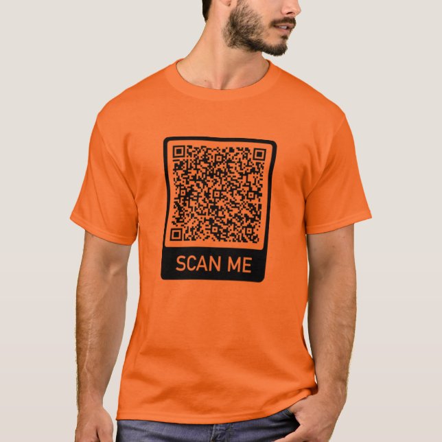 Benutzerdefinierte QR-Code Scan Info T - Shirt Ges (Vorderseite)