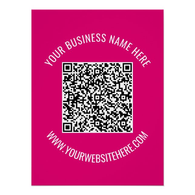 Benutzerdefinierte QR-Code Scan-Info Text und Farb Poster (Vorderseite)