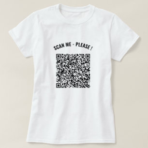 Benutzerdefinierte QR-Code Scan-Info Text Wiederga T-Shirt