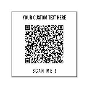 Benutzerdefinierte QR-Code-Scan-Info und Text-Brie Permastempel